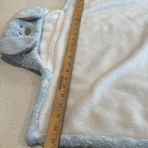 BLANKETS & BEYOND blue White Dots Hooded long ears dog BABY BLANKET Hood Plush - Picture 7 of 11